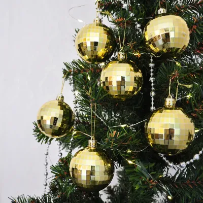 Matte Gold Glass Ball Christmas Ornaments 6cm - 1