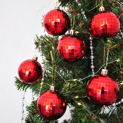 Matte Red Glass Ball Christmas Ornaments 6cm - 1