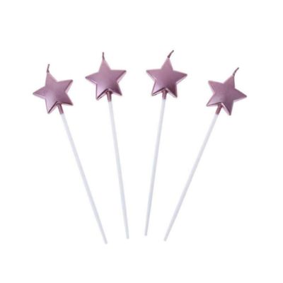 Metallic Bronze Star Shaped Candles - 2