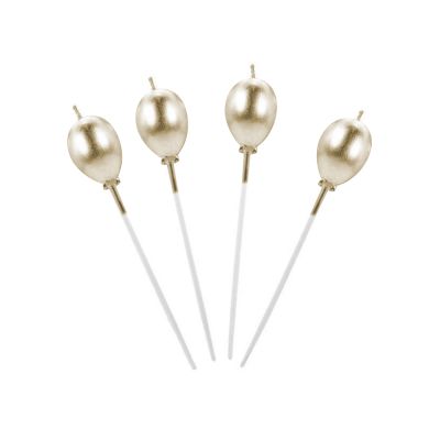 Metallic Gold Balloon Shaped Candles - 2