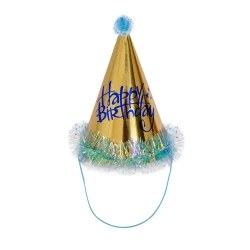 Metallic Happy Birthday Party Hat - 1