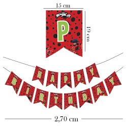 Miraculous Super Heroez Happy Birthday Paper Letter Banner - 2