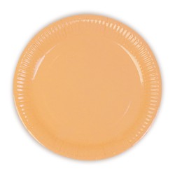 Orange Pastel Paper Plates - Kikajoy