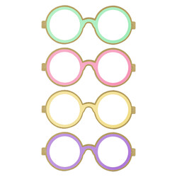 Party Paper Glasses - Macaron Colors - 1