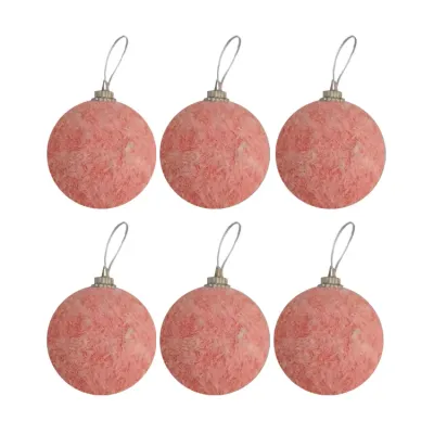 Pink Christmas Ball Ornaments - 2