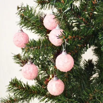 Pink Christmas Ball Ornaments - 1