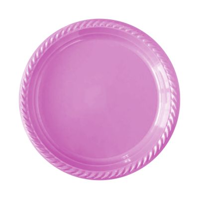 Pink Plastic Plates - 1