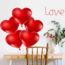 Red Heart Latex Balloon - 1