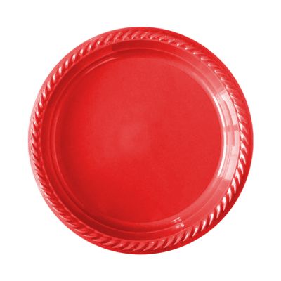 Red Plastic Plates - 1