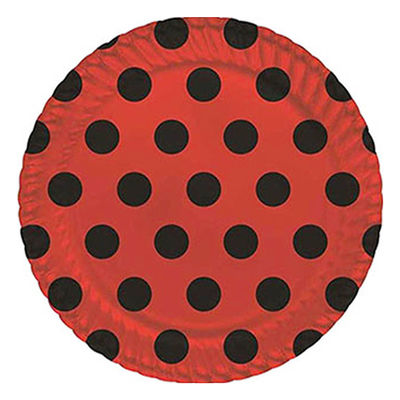 Red Polka Dot Paper Plates - 1