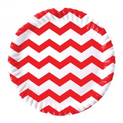 Red Zig-Zag Paper Plates - Kikajoy