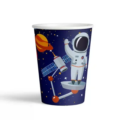 Rocket Space Karton Bardak 8oz - 1