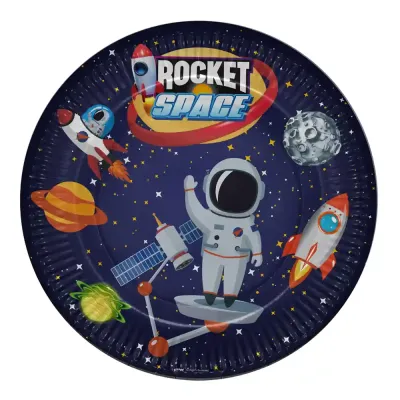 Rocket Space Paper Plates - 1