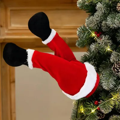 Santa Claus Kicking Tree Legs - 1