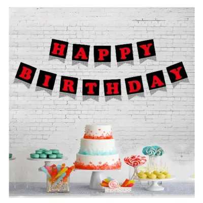 Silver Glitter Happy Birthday Letter Banner - 1