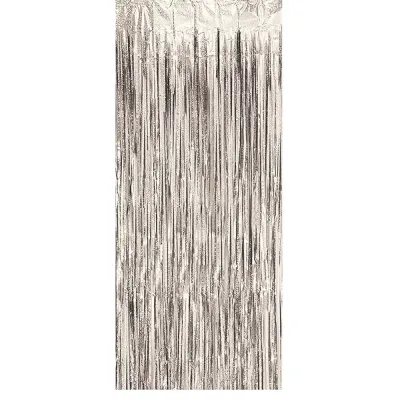 Silver Holographic Foil Curtain - 2