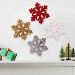 Snowflake Styrofoam Ornament - 4 Pcs - 1