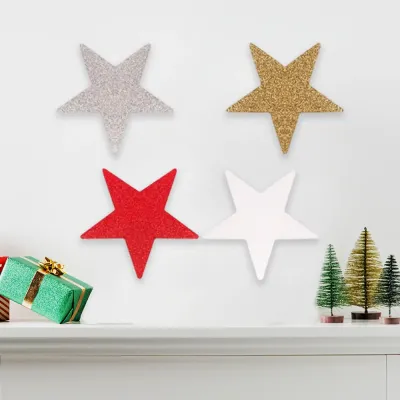 Star Styrofoam Ornament- 4pcs - 1