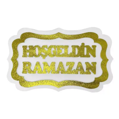 Hoşgeldin Ramazan Strafor Süs 30x47 cm - 2