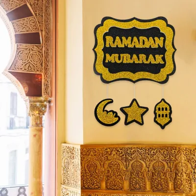 Ramadan Mubarak Sarkıt Strafor Süs - 1