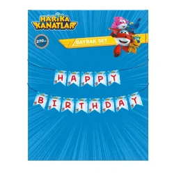 Super Wings Happy Birthday Paper Letter Banner - 1