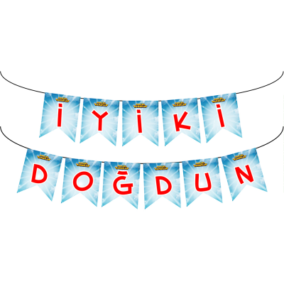 Super Wings İyi Ki Doğdun Paper Letter Banner - 2