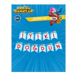 Super Wings İyi Ki Doğdun Paper Letter Banner - 1