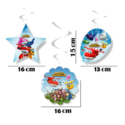 Super Wings Paper Swirl Decoration - 3