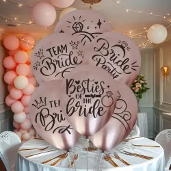 Team Bride Chrome Balloons 12