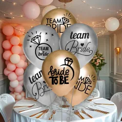 Team Bride Metallic Balloon 12