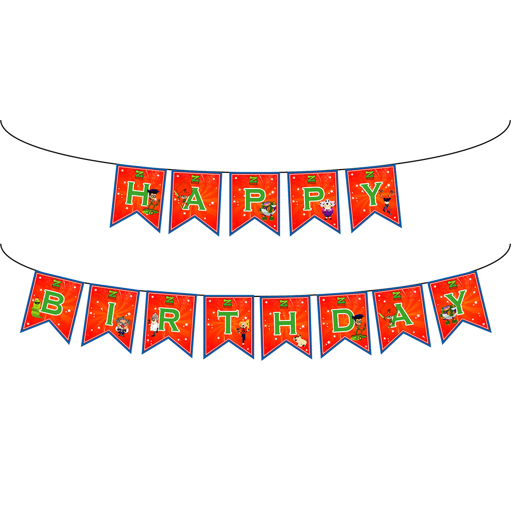 Team Z Paper Happy Birthday Letter Banner - Kikajoy Party Store