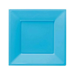 Turquoise Square Paper Plates - Kikajoy