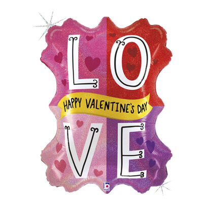 Valentine Love Color Block Balloon - 1