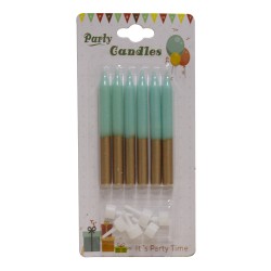 Water Green Birthday Candles - 3