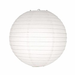 White Chinese Paper Lantern 25 cm - 