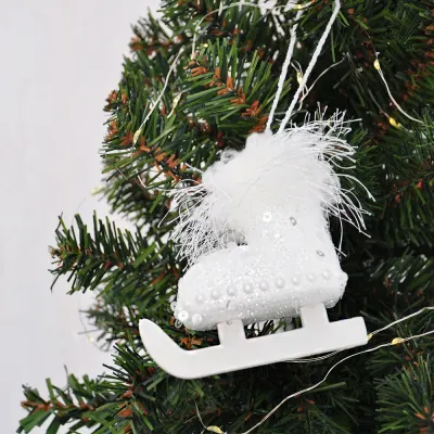 White Ice Skates Ornament - 1