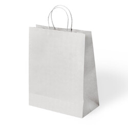 White Paper Bags with Twisted Handles - 32x14x24cm - Kikajoy