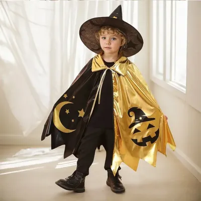 Witch Cape And Wizard Hat Set - 1