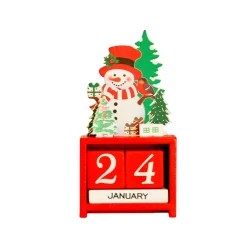 Wooden Christmas Perpetual Calendar - Snowman - 3