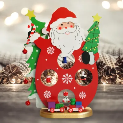 Wooden Santa Claus Christmas Decoration - 1