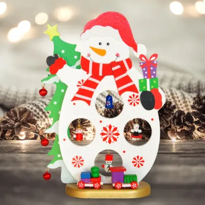 Wooden Snowman Christmas Decoration - 1