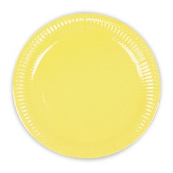 Yellow Pastel Paper Plates - Kikajoy